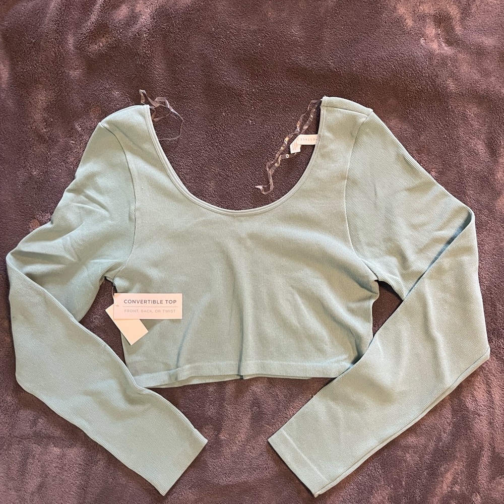 Teal Yoga Crop Top